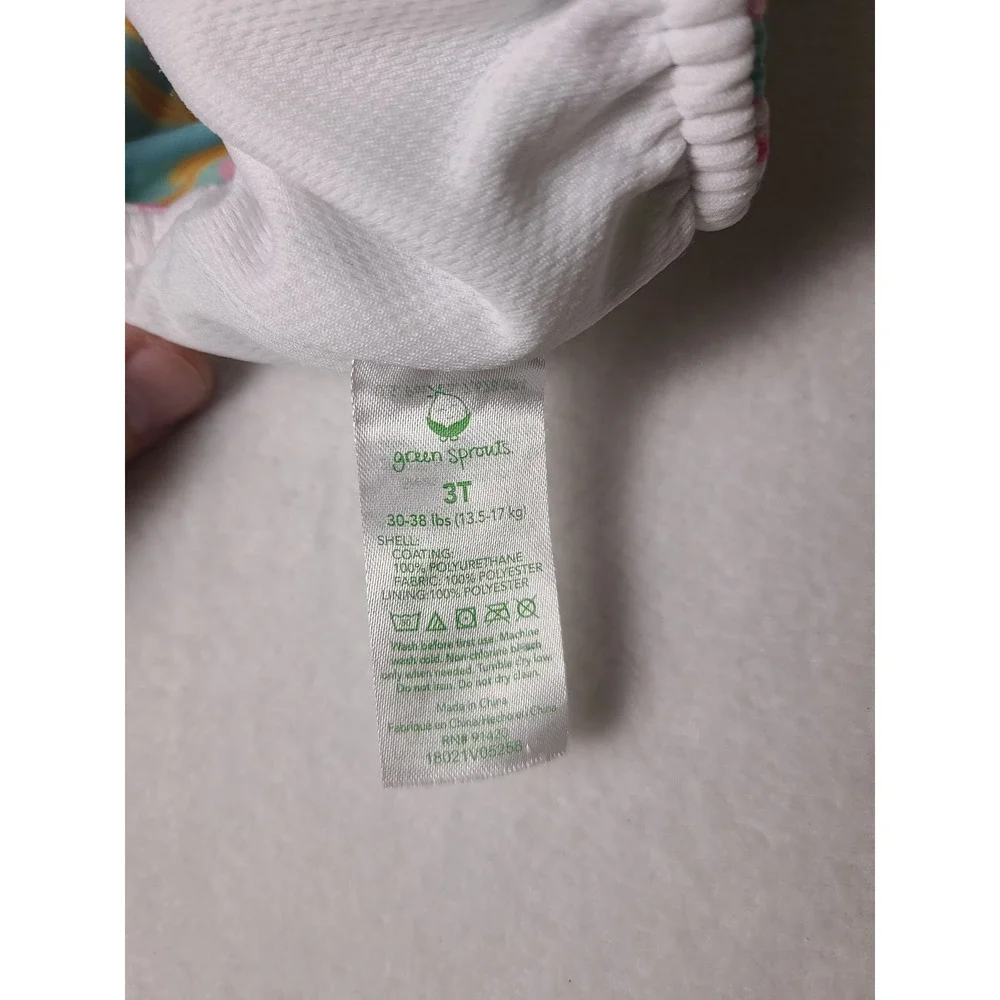 Green Sprouts Swim Diaper Kids 3T Blue Sea Life Reusable Ruffle Snap Closure